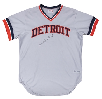 1974 Mickey Lolich Game Used & Signed Detroit Tigers Gray Road Jersey (Henderson & Beckett)